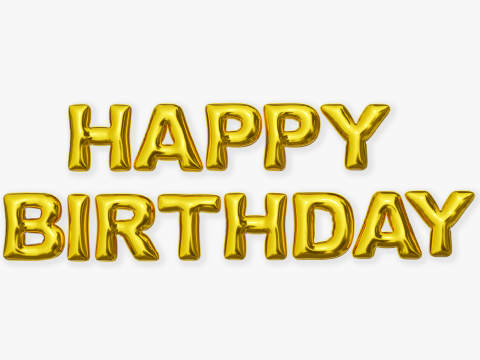 Happy Birthday balloons 3D Model