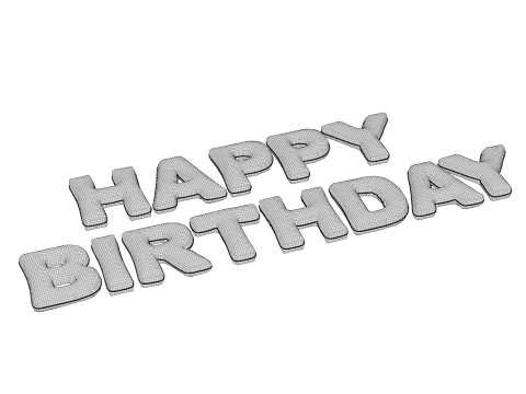 Happy Birthday balloons 3D Model