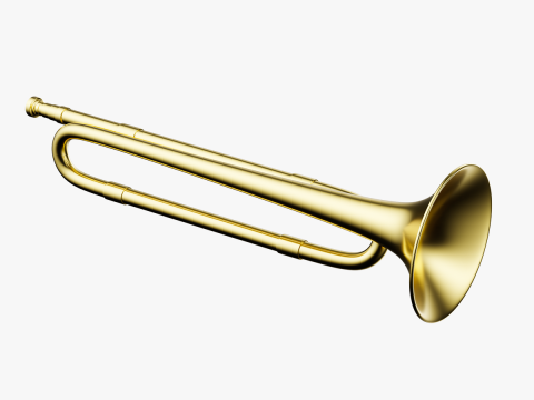 Trumpet brass 02 3D Model
