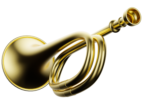 Trumpet brass 02 3D Model