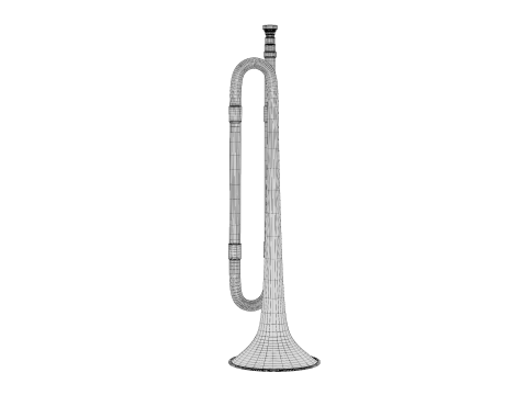Trumpet brass 02 3D Model