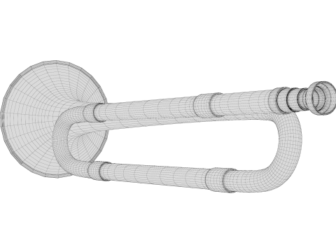 2 trumpet brass 3D Model