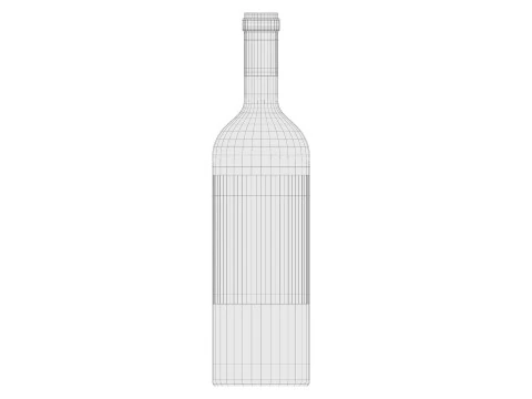 Wine bottle collection 3D Model