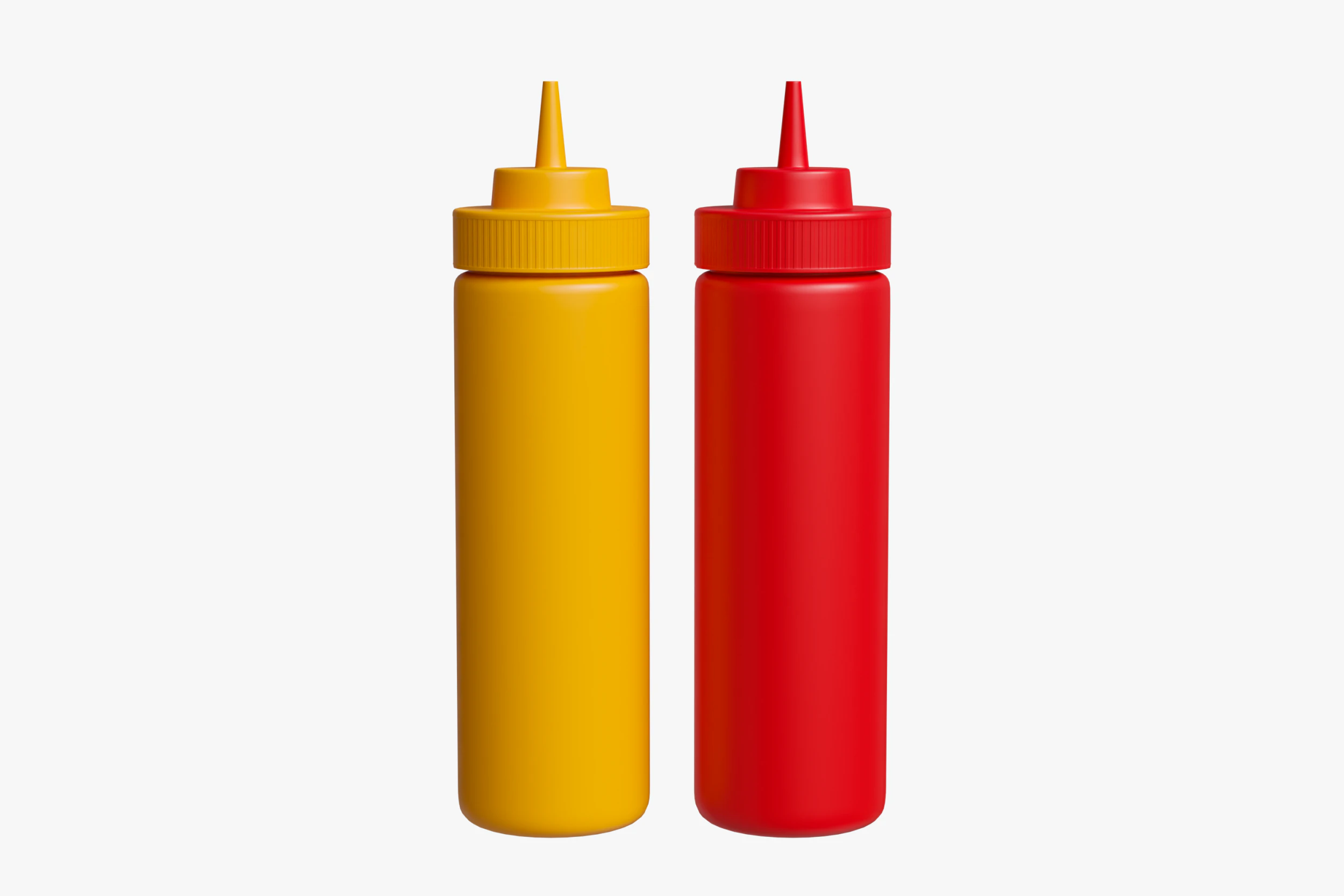 Ketchup Mayonnaise Bottle 3D Model .c4d .max .obj .3ds .fbx .stl .blend 