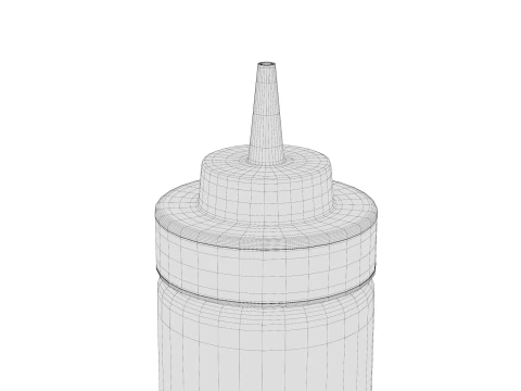 Ketchup Mayonnaise Bottle 3D Model