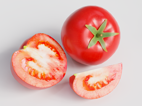 Tomatoes 01 3D Model