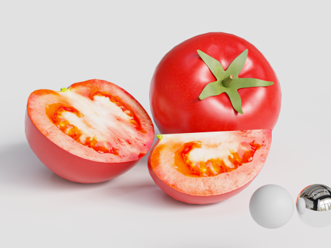 Tomatoes 01 3D Model