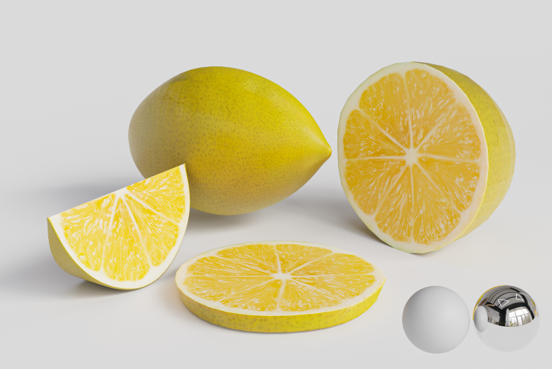 Lemon 3D 模型 .c4d .max .obj .3ds .fbx .stl .blend 