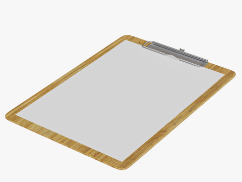Clipboard paper Model 3D