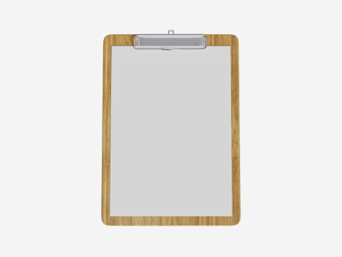 Clipboard paper 3D Modell