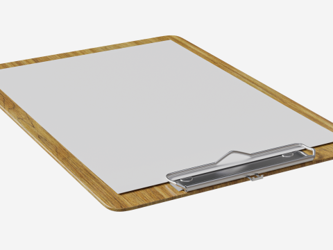 Clipboard paper 3D Modell
