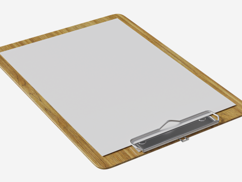 Clipboard paper 3D Modell
