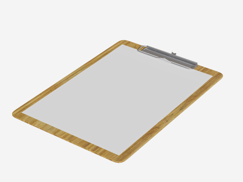 Clipboard paper 3D Modell