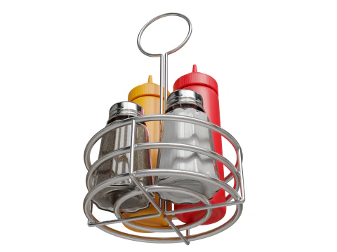 Diner Condiment Caddy 3D Model