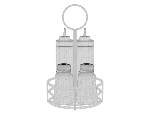 Diner Condiment Caddy 3D Modell