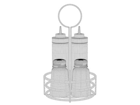 Diner Condiment Caddy 3D Model