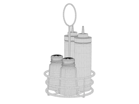Diner Condiment Caddy 3D Model