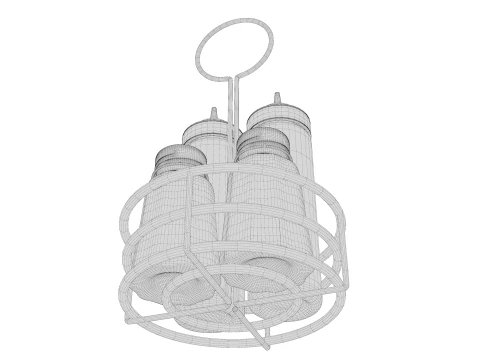 Diner Condiment Caddy 3D Model