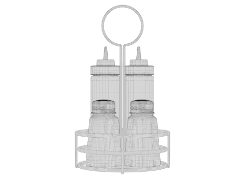 Diner Condiment Caddy 3D Modell