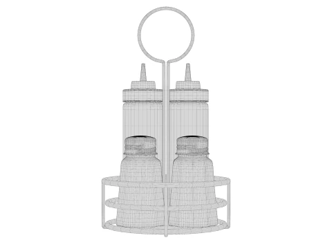 Diner Condiment Caddy 3D Model