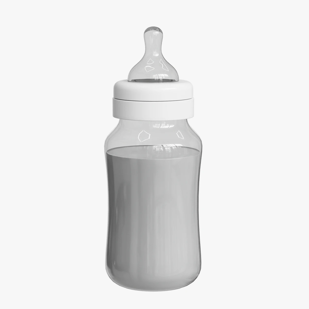 Mamadeira Com Leite Modelo 3D .c4d .max .obj .3ds .fbx .stl .blend 