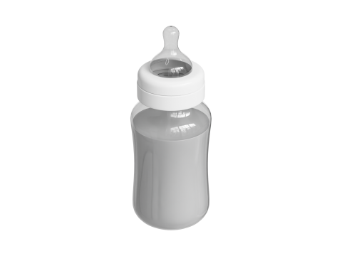 Babyfles Met Melk 3D Model