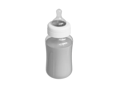 Mamadeira Com Leite Modelo 3D