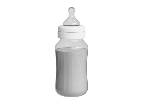 Babyfles Met Melk 3D Model