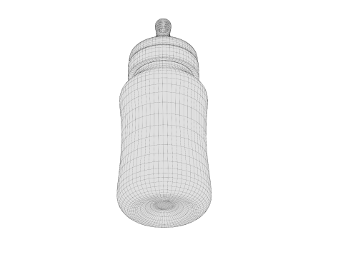 Babyfles Met Melk 3D Model