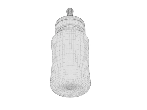 Mamadeira Com Leite Modelo 3D
