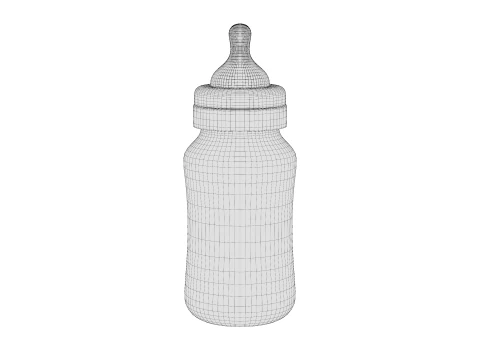 Mamadeira Com Leite Modelo 3D
