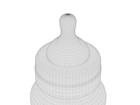 Babyfles Met Melk 3D Model