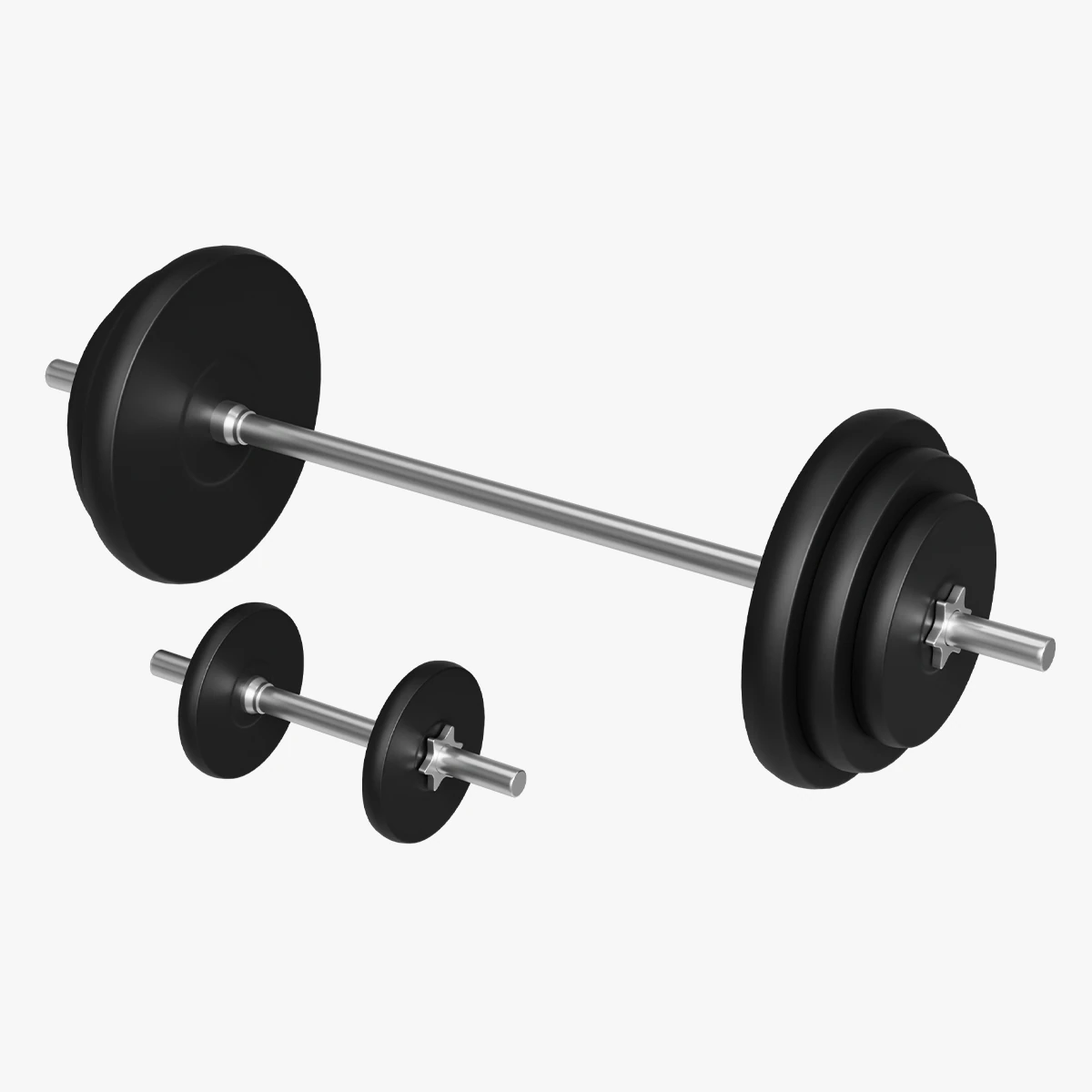 Barbell 3D Model .c4d .max .obj .3ds .fbx .stl .blend 