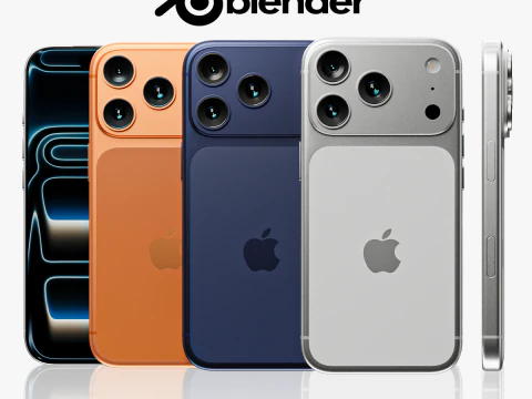 Apple iPhone 17 Pro e Pro Max 2025 Modelo 3D