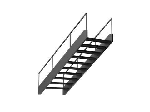 Metal Stairs 01 3D Model