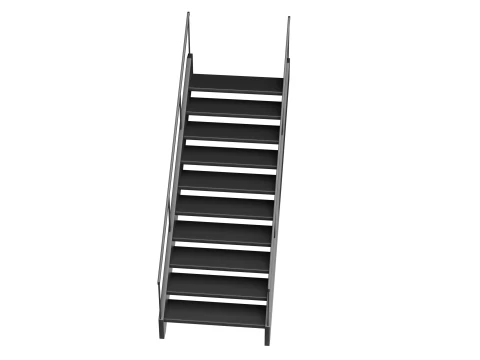 Metal Stairs 01 3D Model