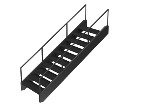 Metal Stairs 01 3D Model