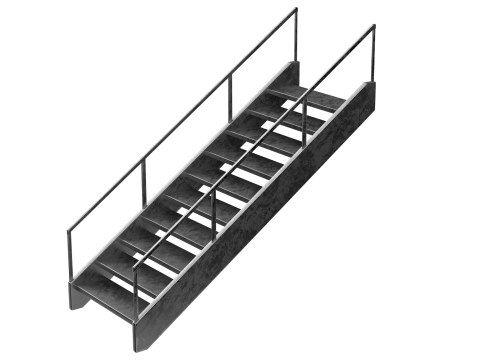 Металеві сходи 02 3D Модель