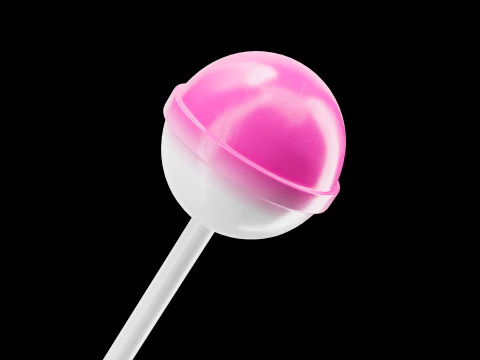 Pink and white Lollipops 01 3D Model