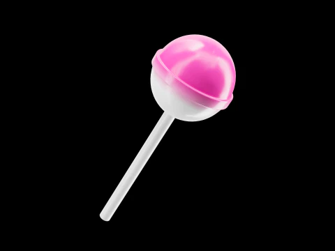 Pink and white Lollipops 01 3D Model