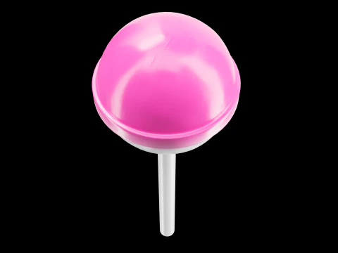Pink and white Lollipops 01 3D Model