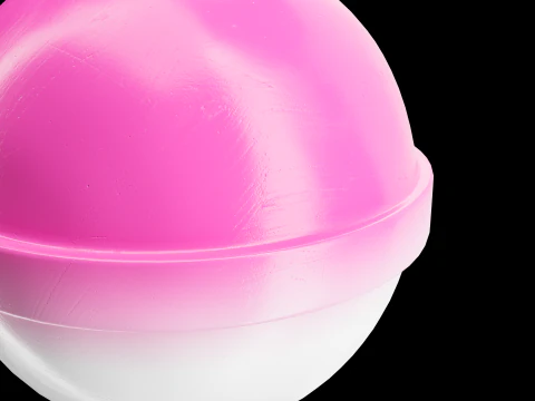 Pink and white Lollipops 01 3D Model