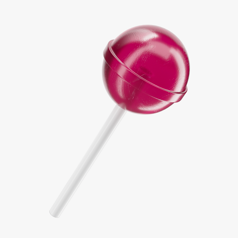 Roze lolly 03 3D Model .c4d .max .obj .3ds .fbx .stl .blend 