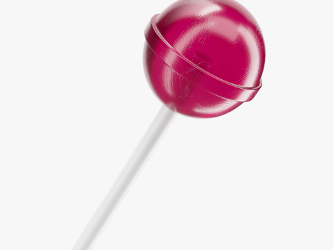 Różowy lizak 03 Model 3D