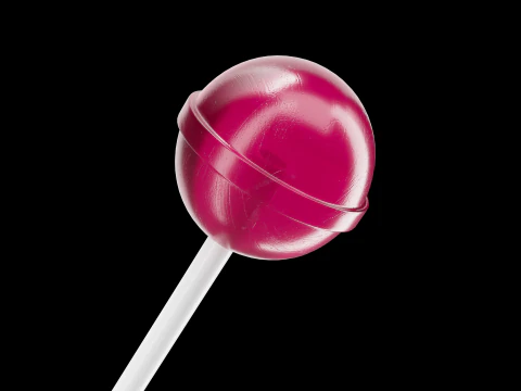 Pink Lollipop 03 3D Model