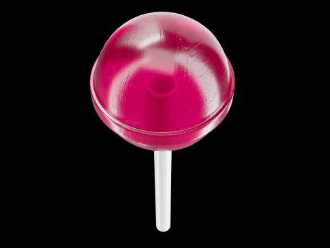 Pink Lollipop 03 3D Model