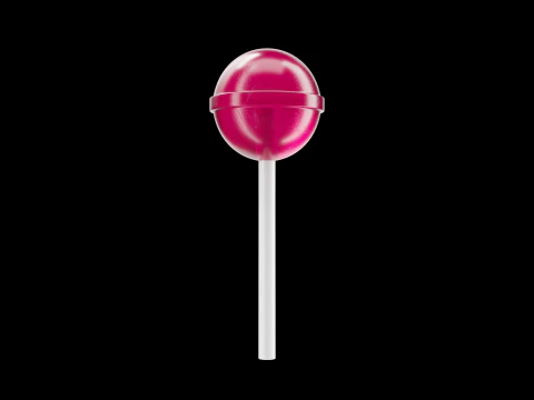 Pink Lollipop 03 3D Model