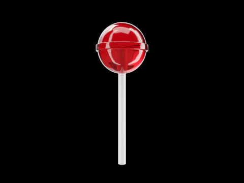 Red Lollipops 04 3D Model