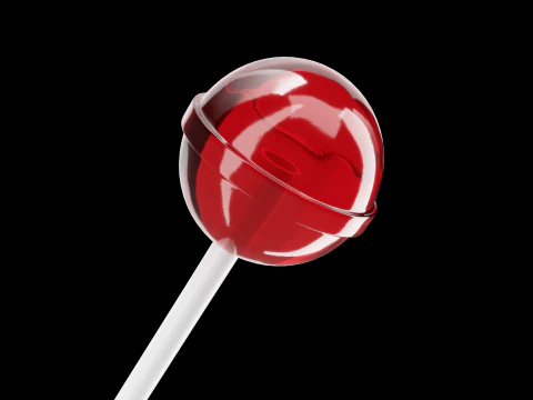 Red Lollipops 04 3D Model