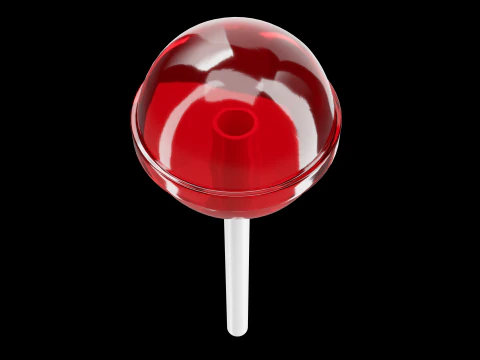 Red Lollipops 04 3D Model